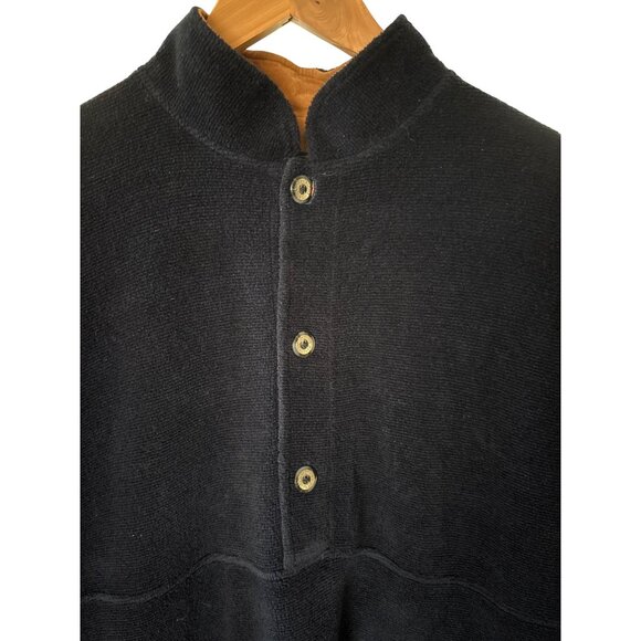 Straight Down Golf Pullover Mens Size Large Navy Soft Terry‎ Henley Sweater USA - Picture 3 of 9